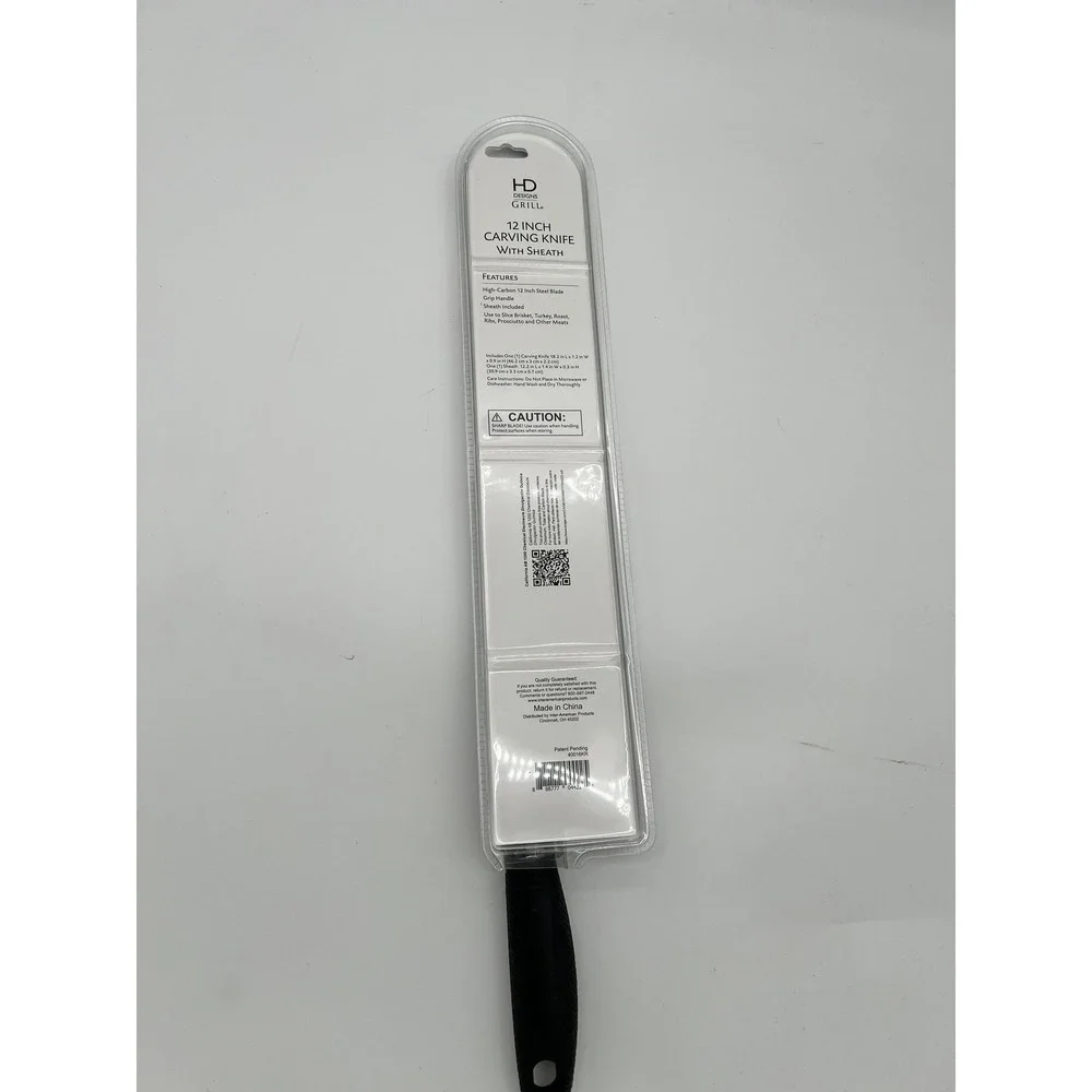 HD‎ Designs Grill 12 Inch Carving Knife Stainless Steel with Sheath Protective